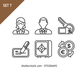Vector line icons set 7
