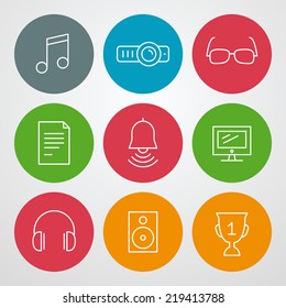 Vector line icons set. For web site design and mobile apps