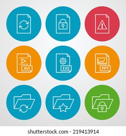 Vector line icons set. For web site design and mobile apps
