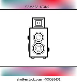 vector line icons set for web-camera icons 5