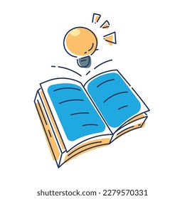ilustración de línea vectorial de libros