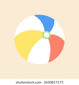 Vector Line  Illustration of Kids Water Play Sun Ball Toy for Summer