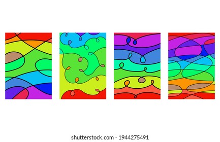 Vector line illustration - minimalist modern line art print. Outline background with shapes, geometric view. Can be used for poster, abstract background, banner.

