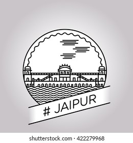 vector line jaipur badge