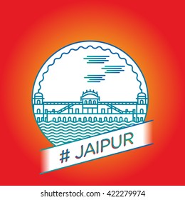 vector line jaipur badge