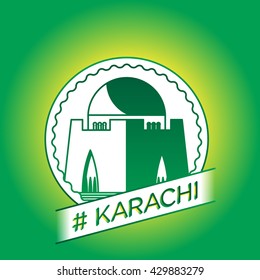 vector line karachi badge