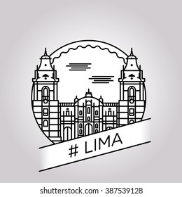 vector line lima badge