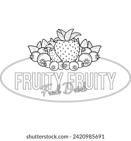 VECTOR LINE LOGO FRUIT BRAND