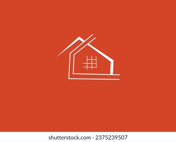 vector line logo house, Emblem, Design Concept. Abstract  Real estate design logo. Modern icon.