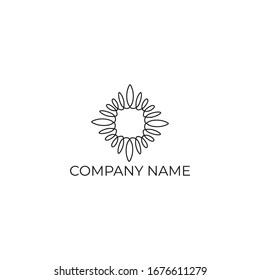 vector line logo vintage ornament