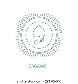 Vector line logos and icons. Line design elements for invitations and greeting cards. Vector emblems and badges. Abstract hipster logo templates. Vector organic farm line logos. 