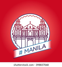 vector line manila badge
