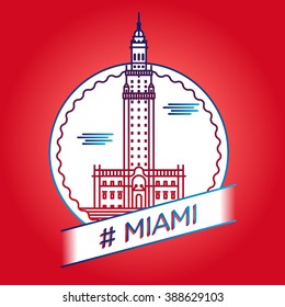 vector line miami badge