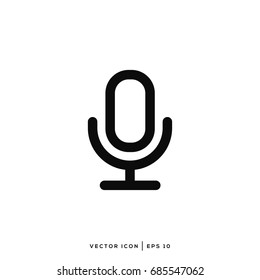 Vector Line Microphone Icon