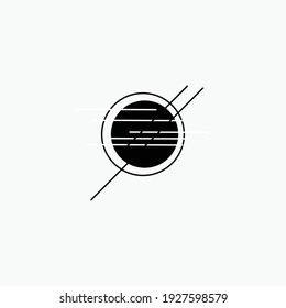 Vector line Moon. Space moon star astronomy eclipse abstract sun dark abstrak, vector, symbol, logo, icon, sign, Illustration Minimalist.