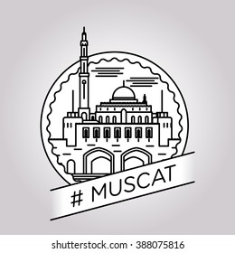 vector line muscat badge