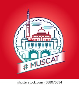 vector line muscat badge