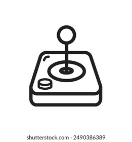 Vector line old video game controller icon