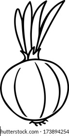 Cinta vectorial. cebolla de doodle dibujada a mano,