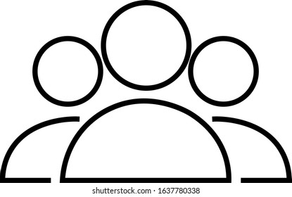 Vector Line, People, Group, Icon
