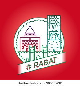 vector line rabat badge