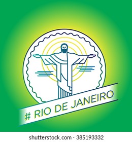 vector line rio de janeiro badge