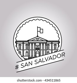 vector line san salvador badge