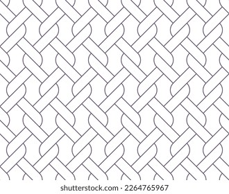 Vektorliniennahtloser Texturzaun. Einzeln auf weißem Hintergrund