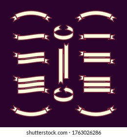 Vector line set of ribbons of different twisted species