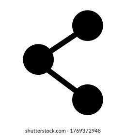 recurso compartido de línea de vector, icono de red adecuado en fondo blanco