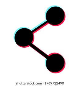 Vector line share, network icon suitable on white background,Social media modern design button