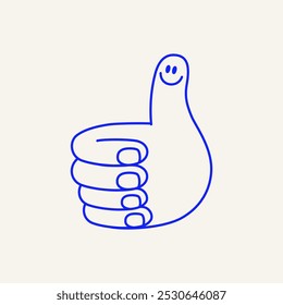 Vector line simple illustrations, hands and gesture in outline style, sticker gesture, print and poster design