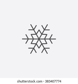 Vector Line Snowflake Icon