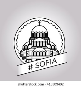 vector line sofia badge