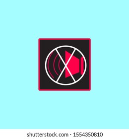 vector line speaker mute icon art