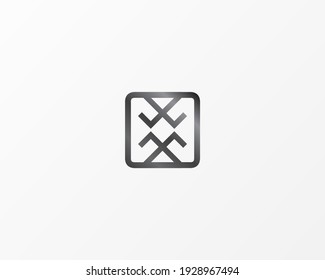 vector line square concept logo design icon