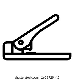 Vector line stapler isolated on white background