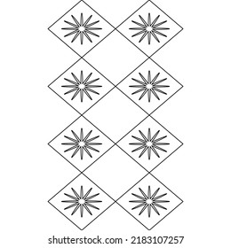Vector line star flowers square for background wallpaper and seamless artwork illustration texture of vector graphic design isolated flat trendy design for cotton beautiful pattern colorful fabric