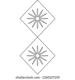 Cuadrado de flores estrella de línea vectorial para fondo de fondo de papel y ilustración de ilustraciones sin fisuras textura de diseño gráfico vectorial aislado diseño de moda plana para algodón hermoso patrón tejido colorido