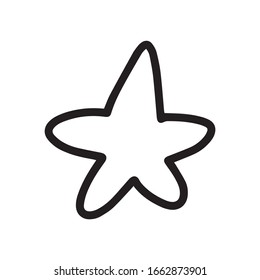 Vector line star. Line illustration . Line illustration for coloring book.Vector star illustration for children's coloring book