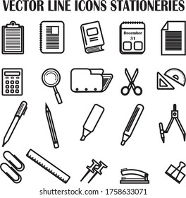 CONJUNTO DE ICONOS DE ESTACIÓN DE LÍNEA DE VECTOR