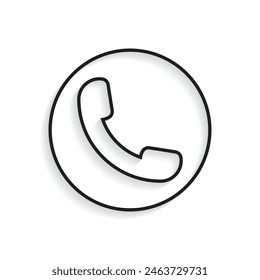 Vector Line Style Call Us Now Icon