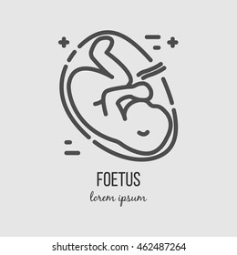 Vector line style logo or label template. Isolated on background and easy to use concept. Perfect design logotype for your business. 