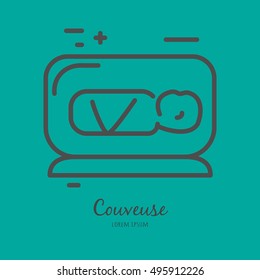 Vector line style logo or label template. Isolated on background and easy to use concept. Perfect design logotype for your business. 