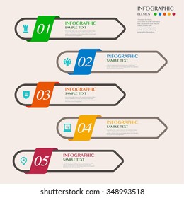 Vector line style step label  infographic design elements template for business , banners , web site , brochures
