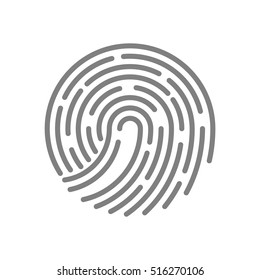 Vector line symbol and icon fingerprint.