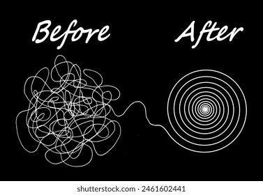 Vector Line Symbolism - From Chaos to Structure - Optimization and Improvement - Solution Effect Order - Brainstorming Processing and Consulting