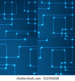 Vector line techno texture. Abstract light futuristic background 