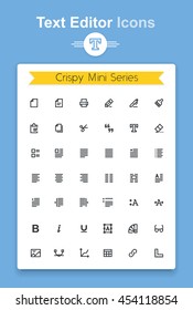 Vector line text document editing application tiny icon set. Minimalistic crisp contour icons for the best recognition in small size use