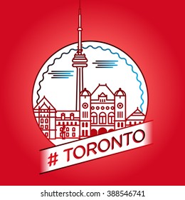 vector line toronto badge